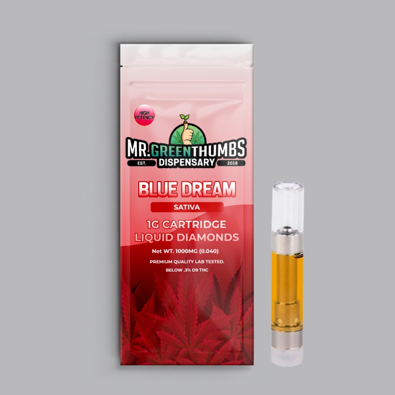 Blue Dream 1g Disposable Cartridge Liquid Diamonds Sativa High Potency